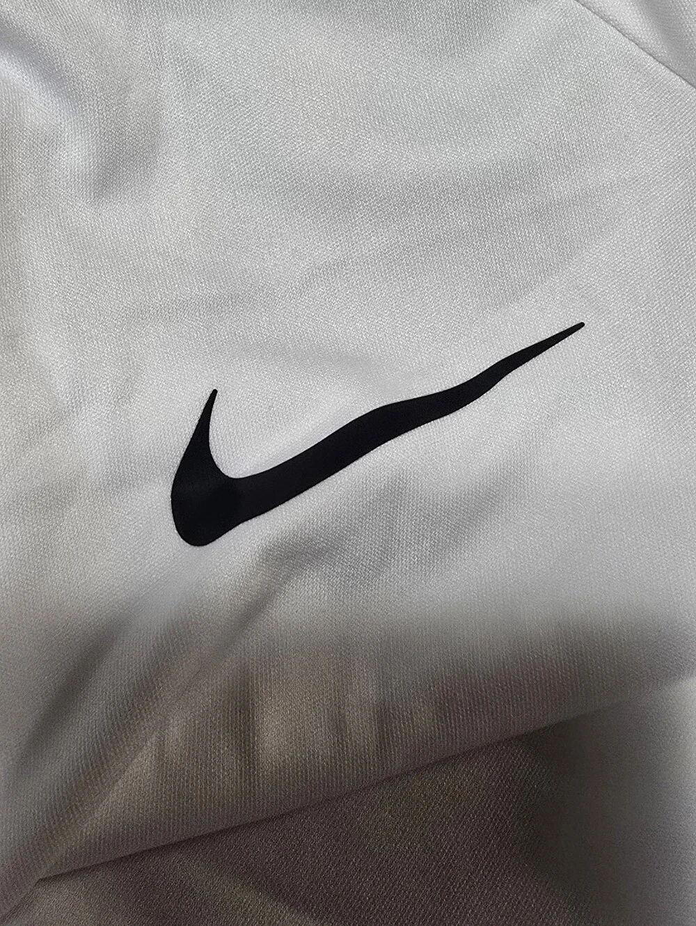Nike White Dri-FIT Swim Polo Shirt with Black Swoosh